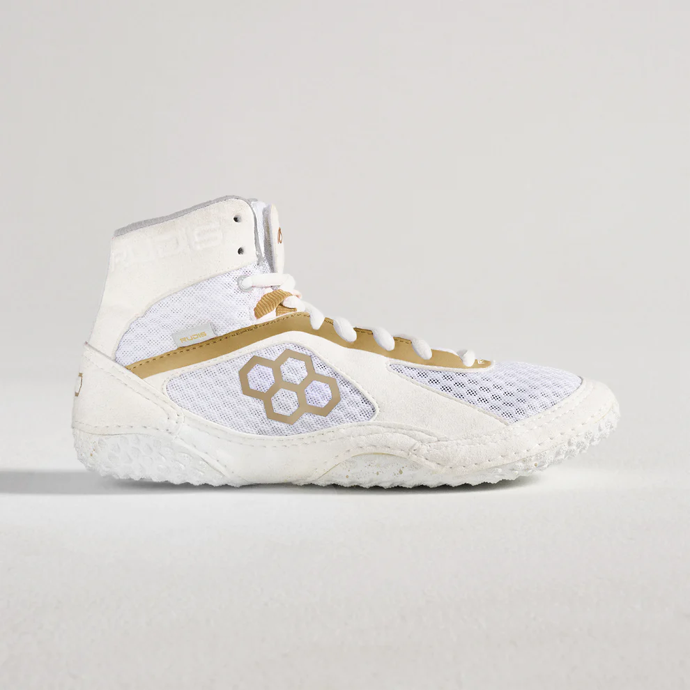 Борцівки Rudis Alpha 2.0 Jordan Burroughs Edition Wrestling Shoes White Gold ᐉ купити за